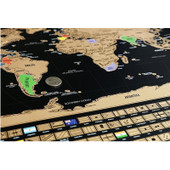 Scratch Off World Map, Black and Go